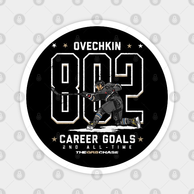 Alex Ovechkin Washington 802 Goals Retro Magnet by lavonneroberson